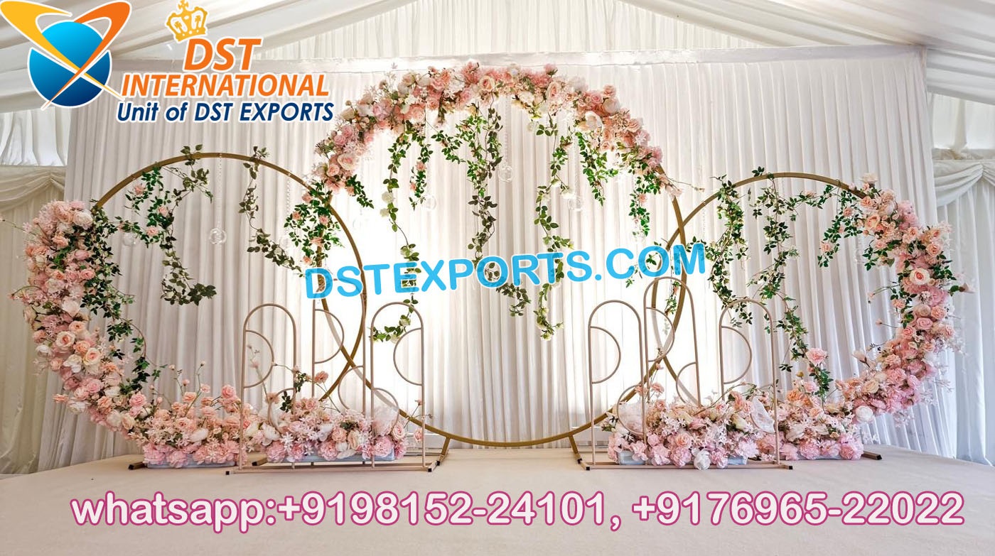 Decorative Metal Round Panel For Reception Stage