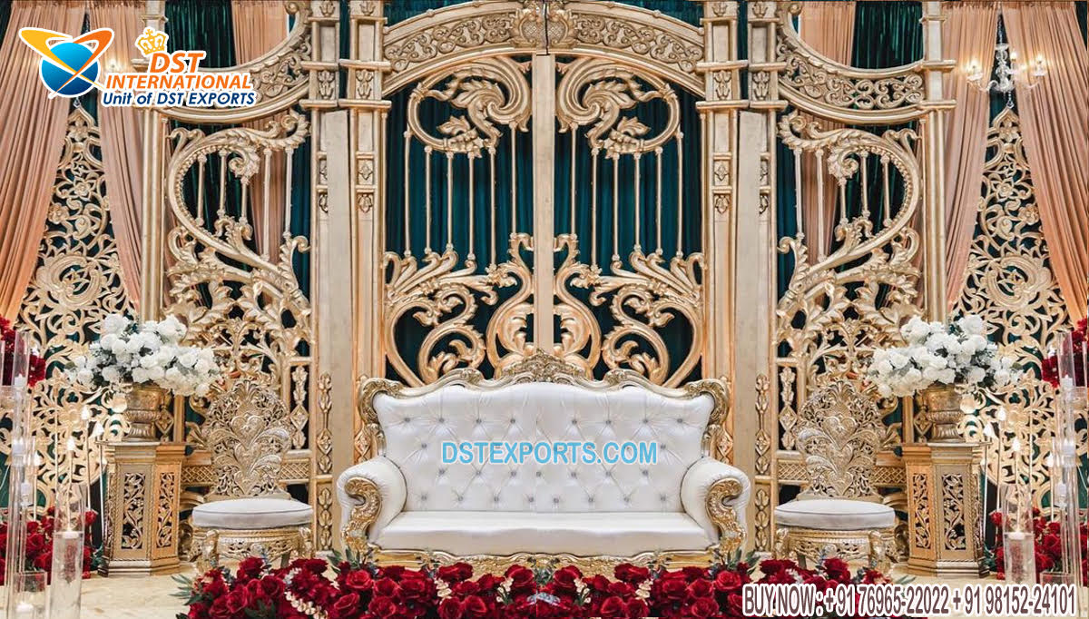Glamorous Wedding Stage FRP Gate Frame Decoration
