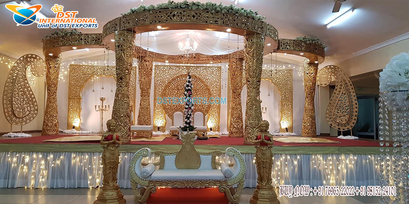 Stunning Indian Wedding Delizio Pillar Mandap Fiji