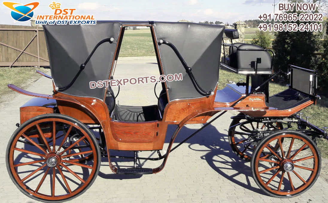 Luxury Double Hood Victorian Touring Horse Carriage