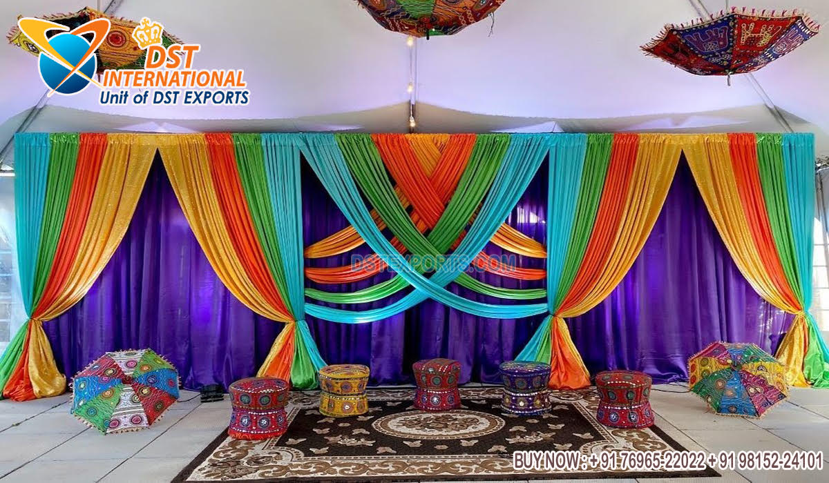 Colorful Backdrops For Sangeet Party Night Stage