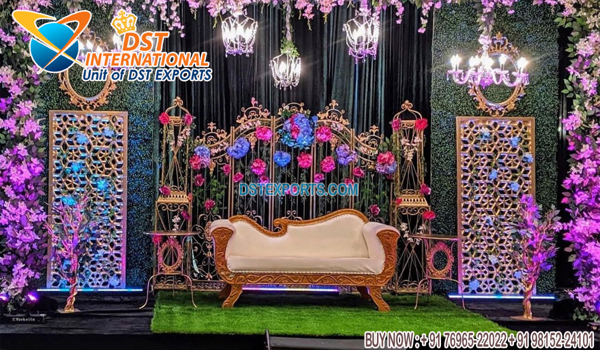 Stylish Metal Gate Frame & Props For Reception Stage