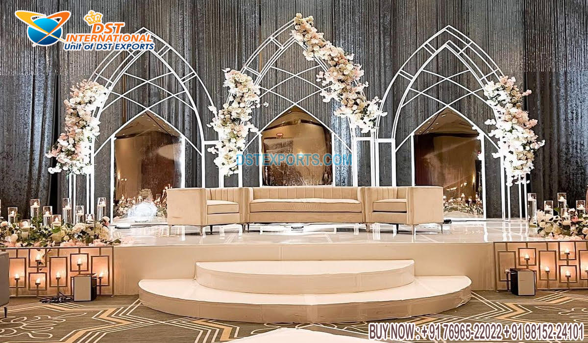 Trendy Metal Arches For Reception Night Stage