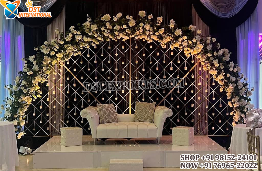 Candle Wall For Marriage Stage Decoration Lavish Wedding Candle