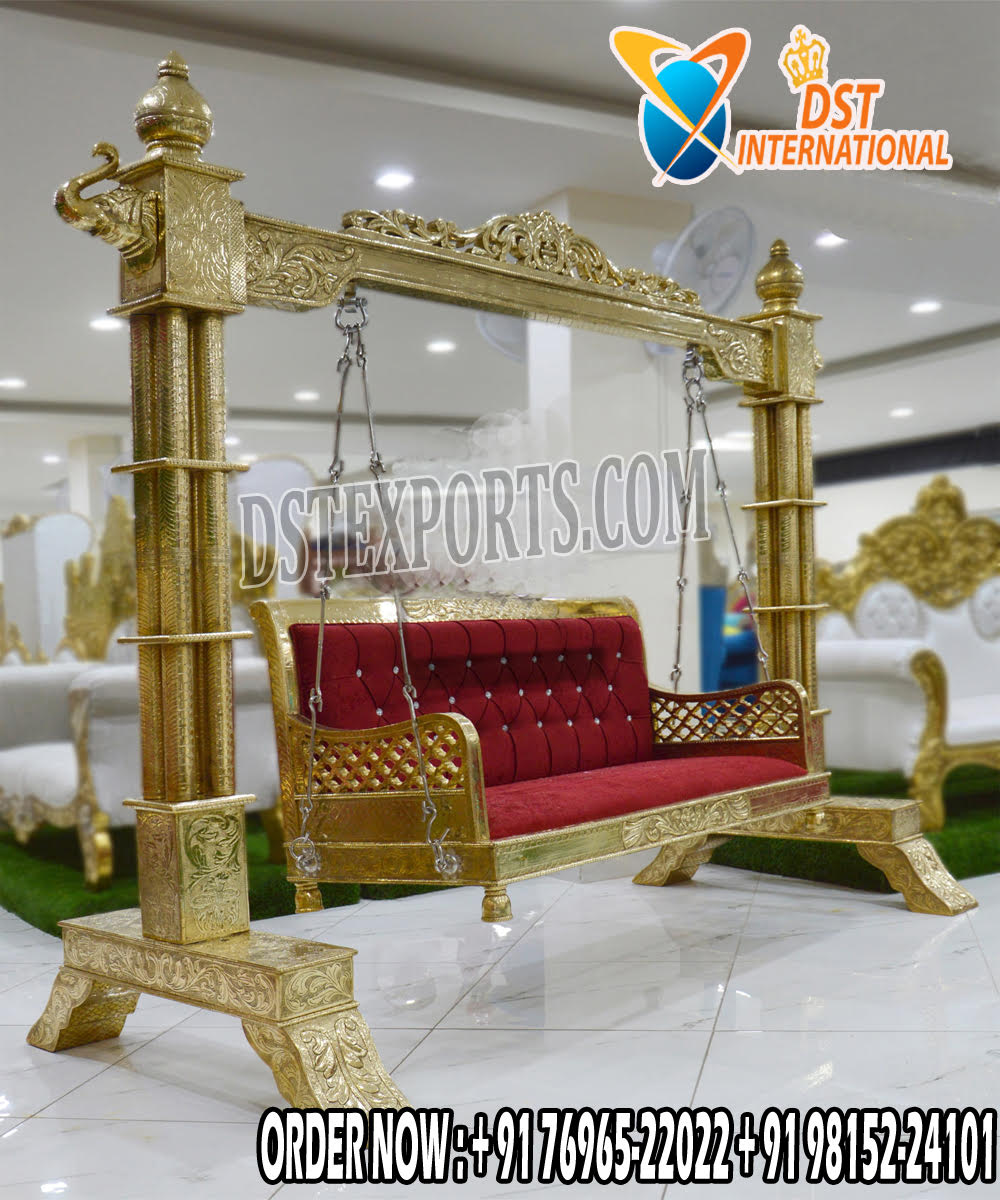 Designer Wedding Wooden Jhula For Mehndi Sangeet Ceremony