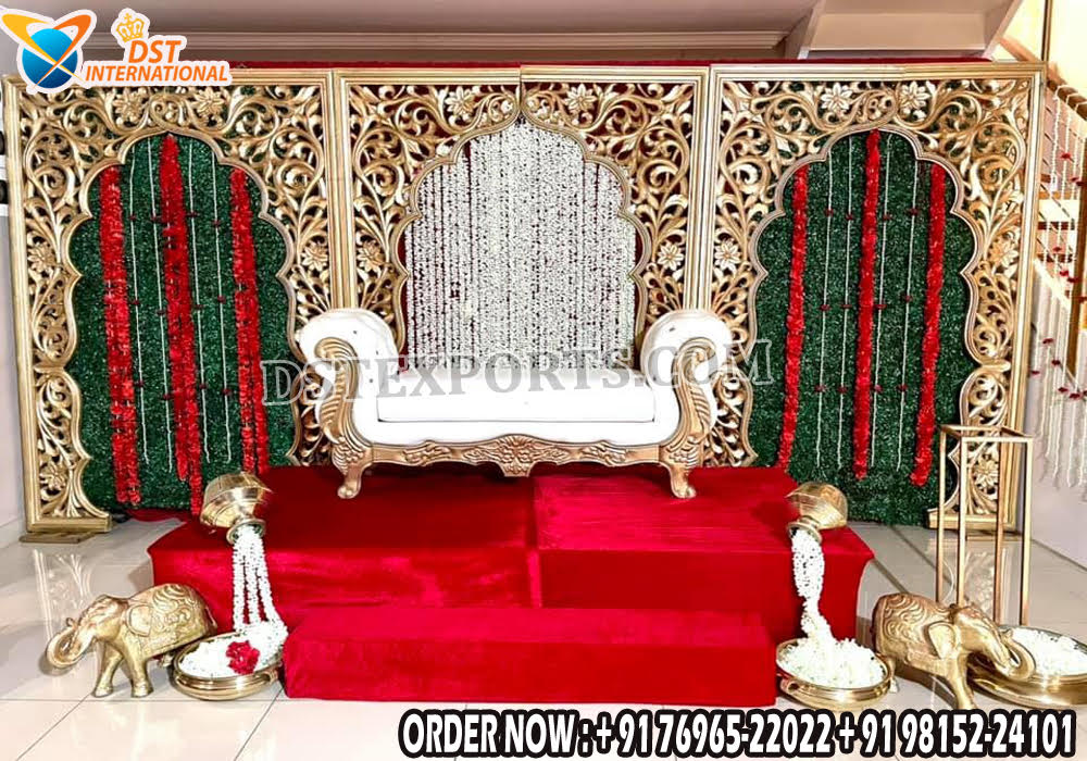 DST Exports Here, We are STAR manufacturer and Exports of All type of Wedding Decoration *Wedding Mandaps 
*Wedding Stages 
*Wedding Furniture 
*Horse Drawn Carriages 
*Fiber Decoration Items
*Mehndi Sangeet and Haldi decor props