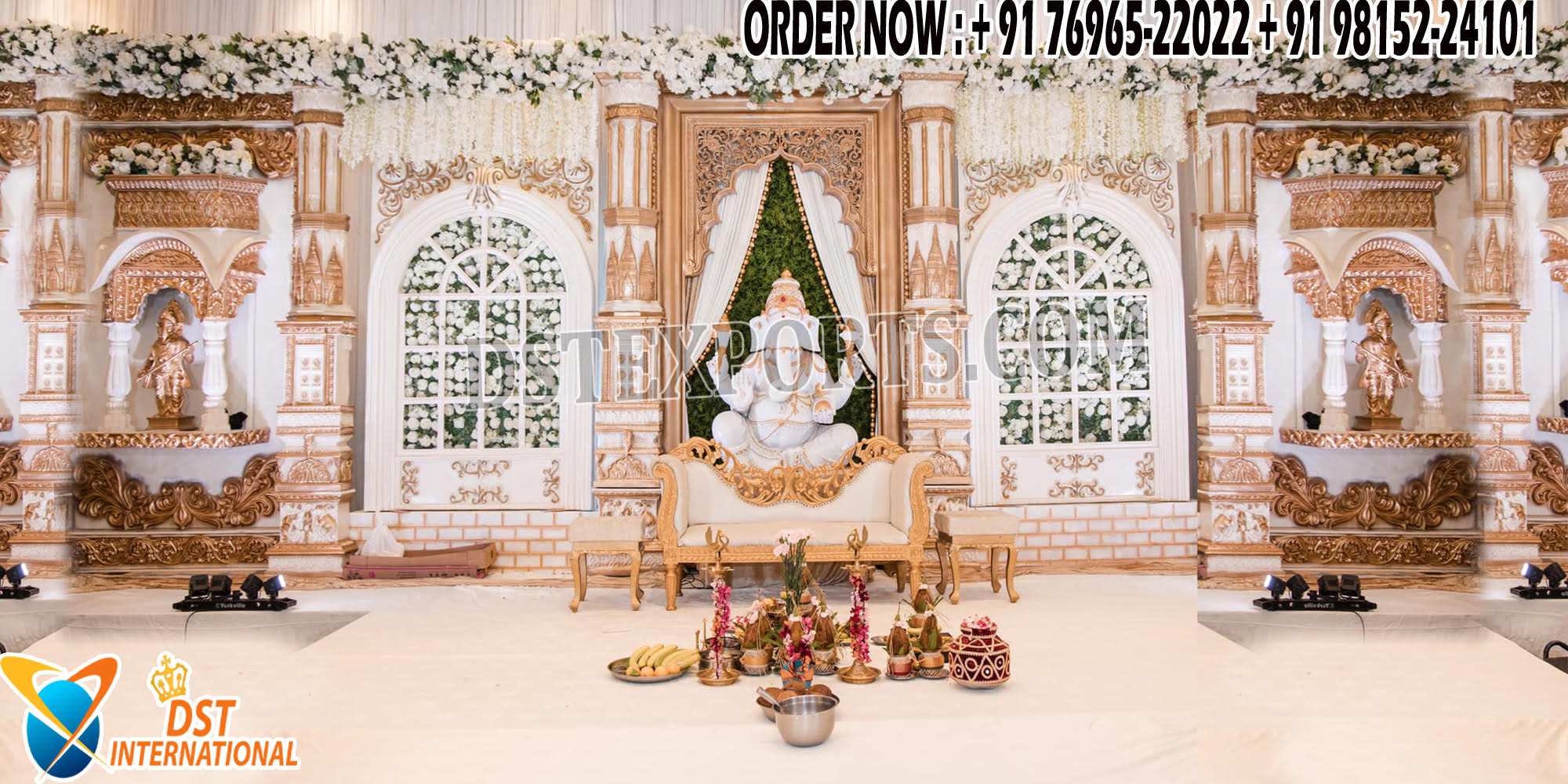This Wedding stage is made of unbreakable Fiberglass with high quality deco paints