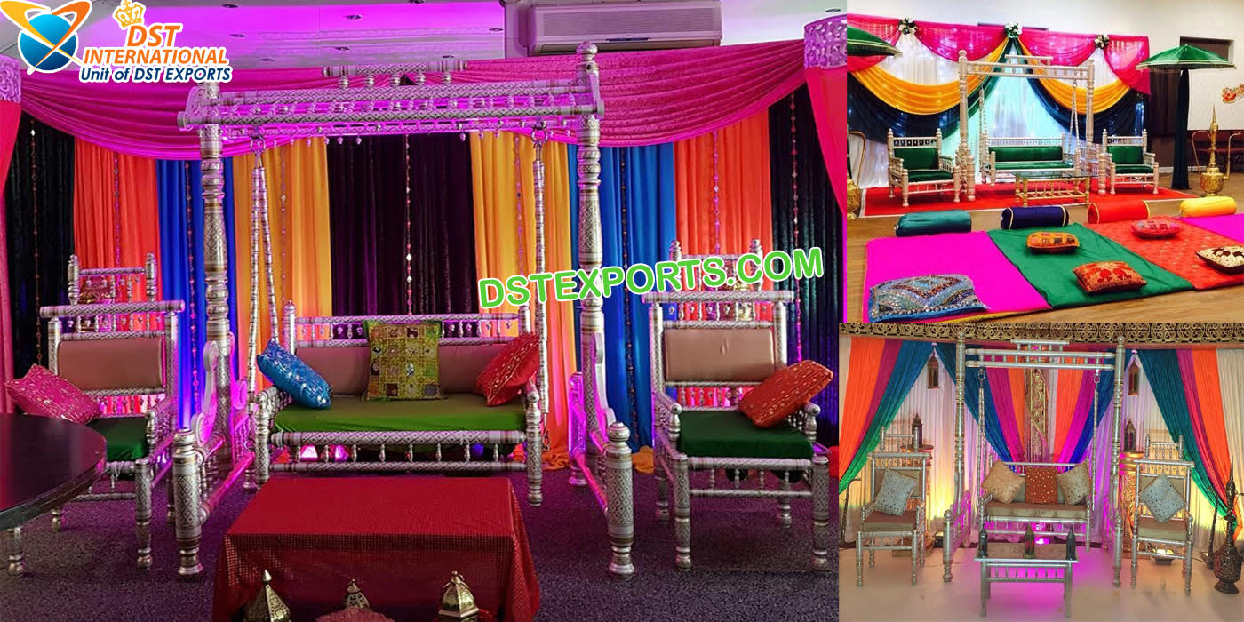 Stunning Mehndi Decor Wedding Swing Set