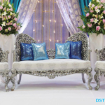 Antique Style Silver Wedding Sofa Set