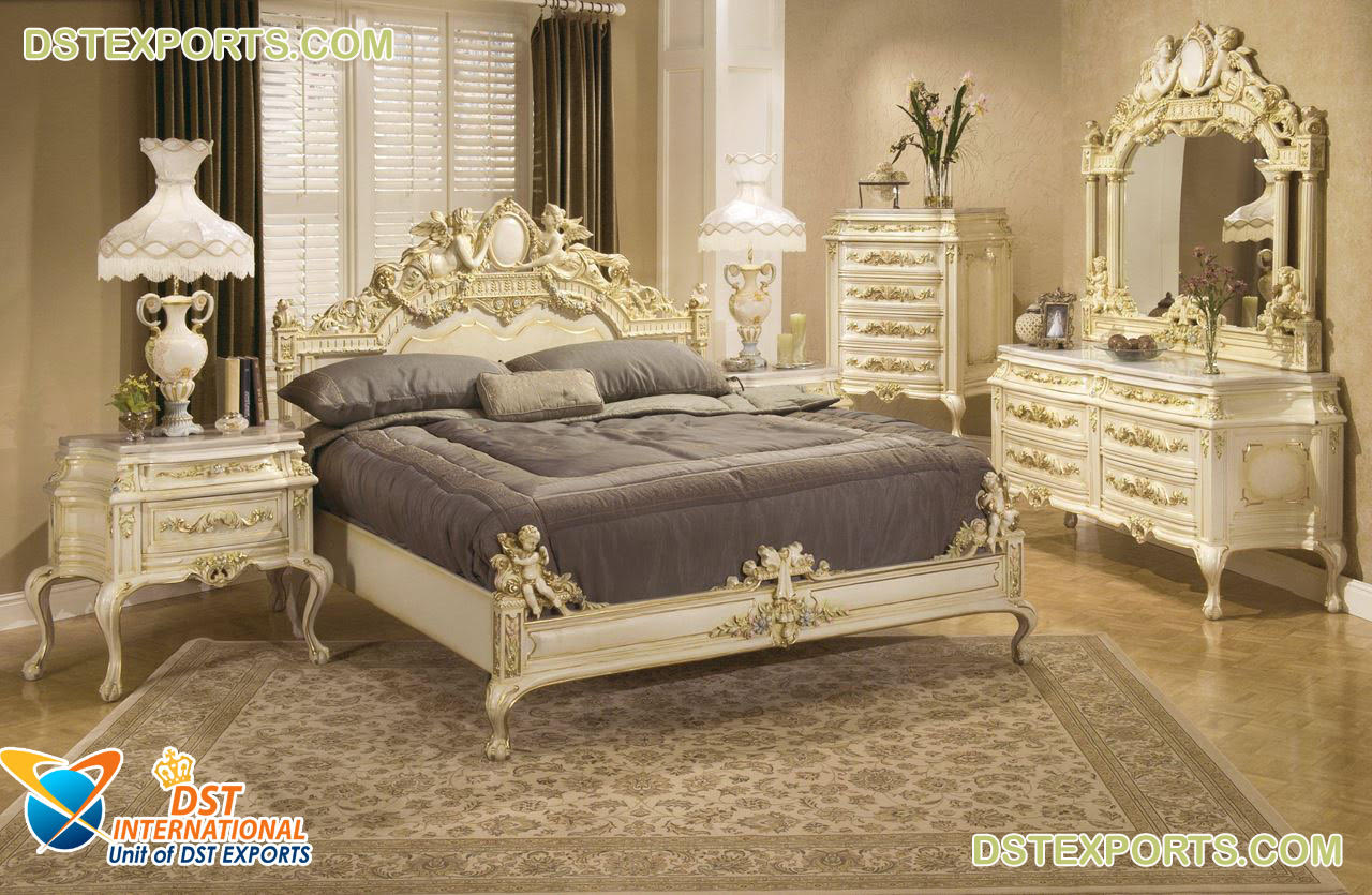Fancy French Style Wooden Bedroom, French Wooden Bedroom Furniture