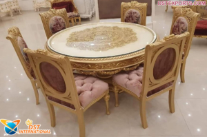 Modern European Style Round Dining Table Set