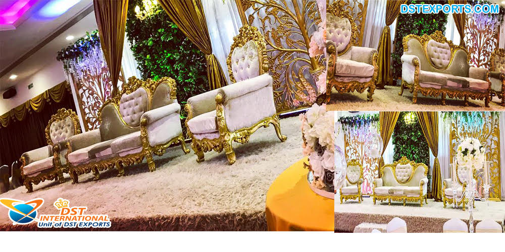 Beautiful Hand Carved Wedding Sofa Set