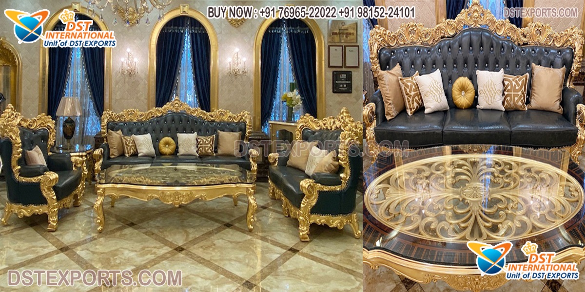 Luxurious Royal Mansion Living Room Sofa Set  