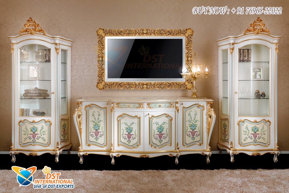 Solid Wood Luxury Carved TV Stand & Cabinets Price