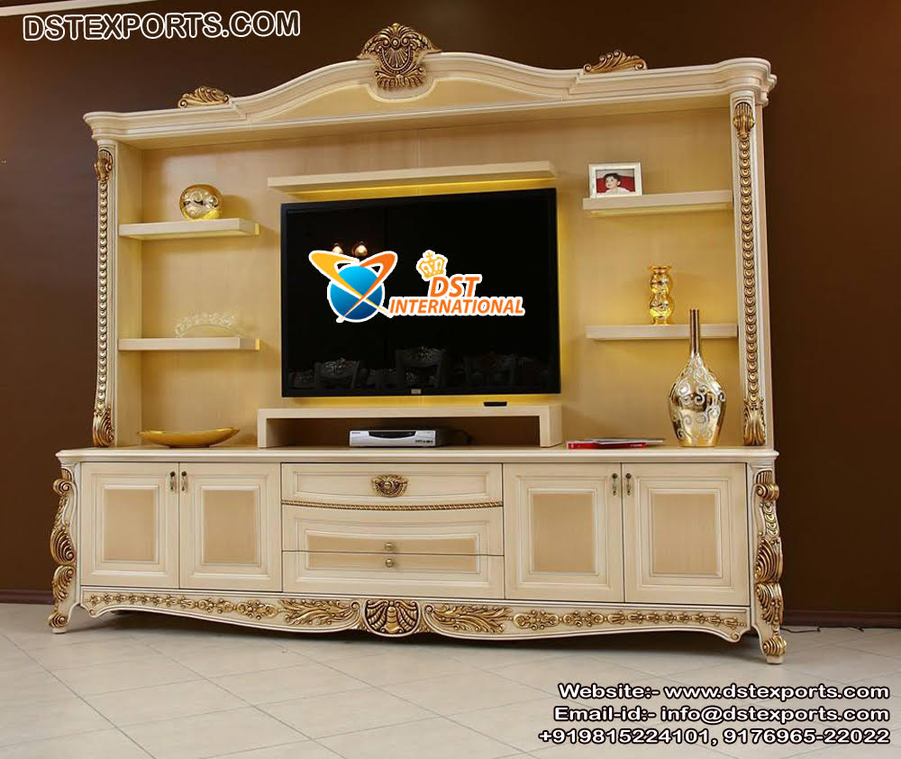 Tv stand store teak wood