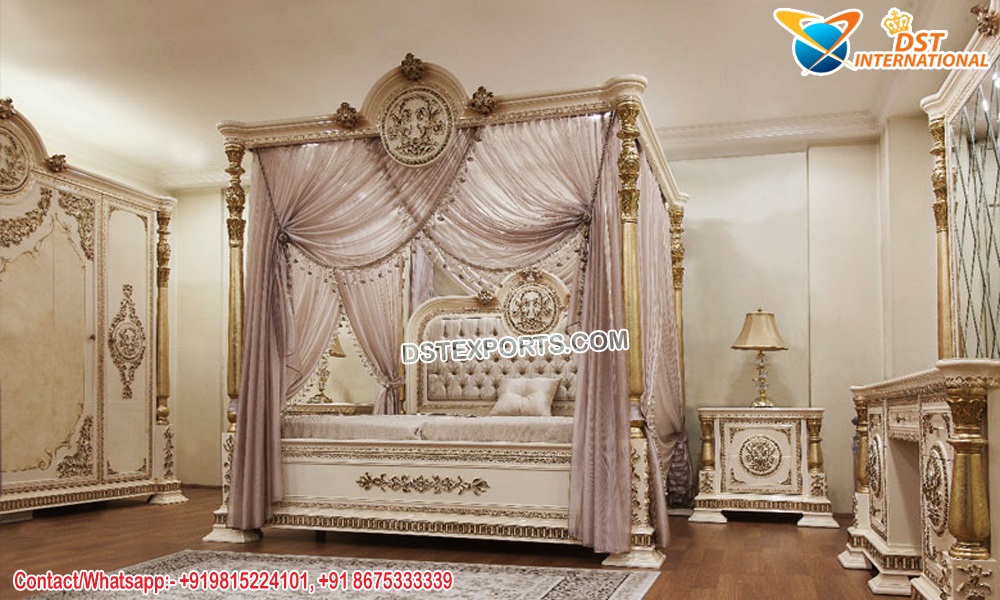 Royal King Size Canopy Bedroom, King Size Canopy Bed Set