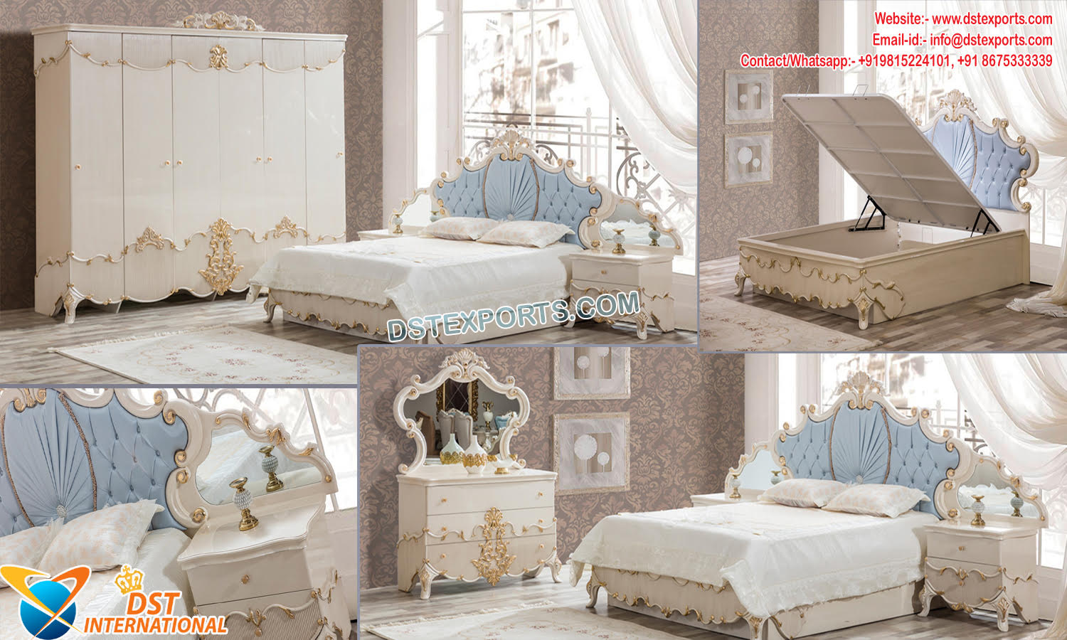 Classic Queen Size Bed and Bedroom Furniture