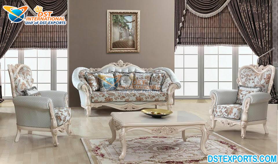 Premium Baroque 5 Seater Drawing Room Furniture