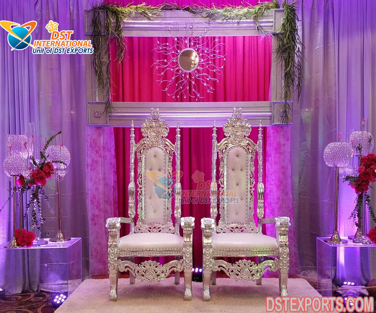 Royal Wedding Theme King Queen Chairs