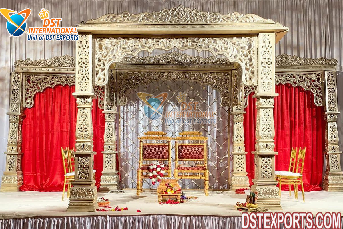 Bollywood Style Pillar Wedding Mandap Setup