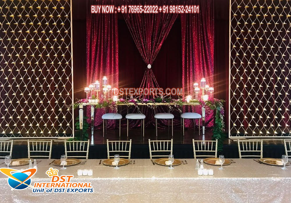 Classy Look Metal Candle Walls For Wedding Decoration