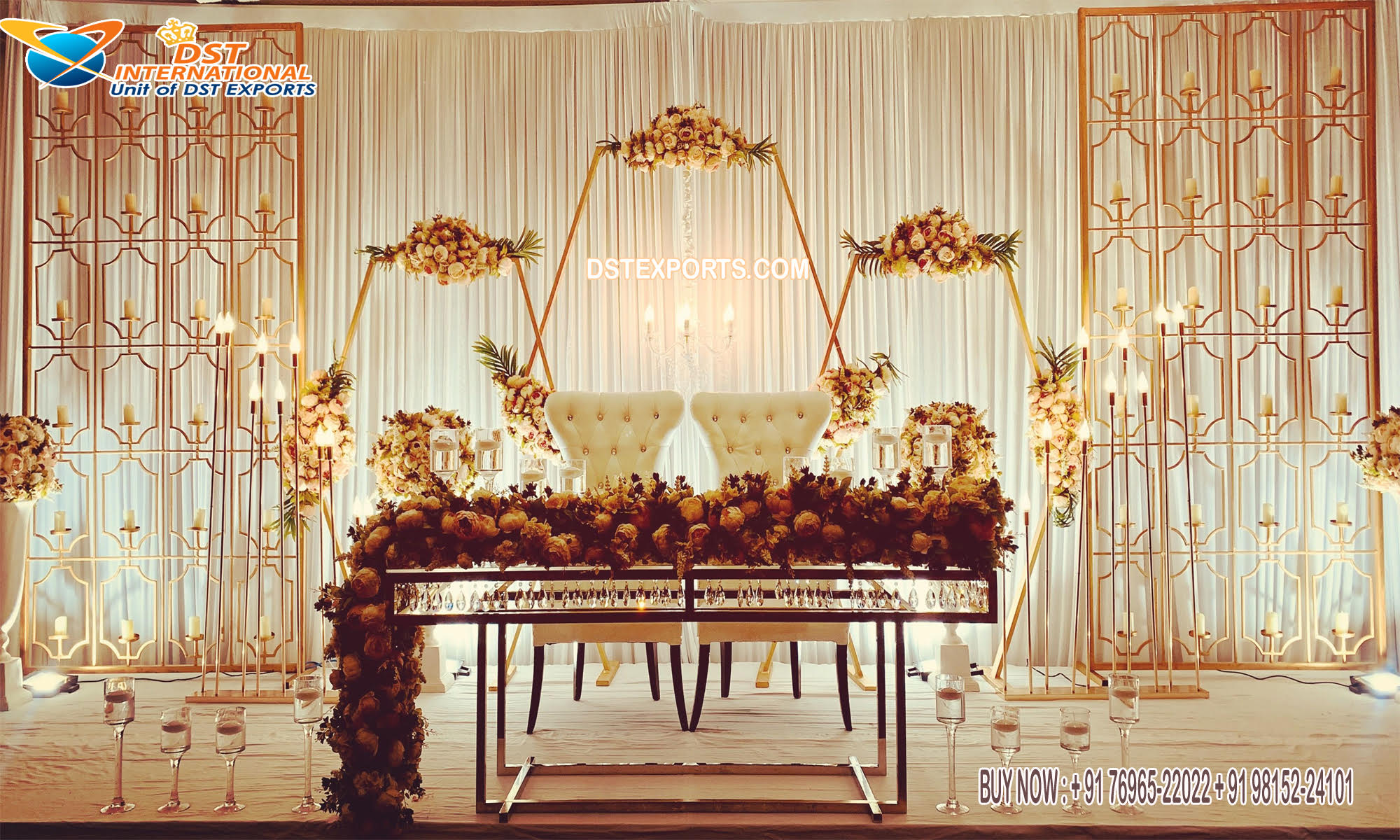 Exclusive Designer Candle Wall For Reception Stage