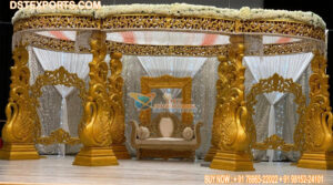 South Indian Peacock Pillar Wedding Mandap