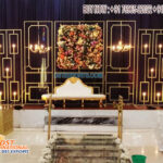 Royal Look Reception Stage Backdrop Candle Walls