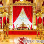 Traditional Temple Theme Tamil Wedding Stage Decor