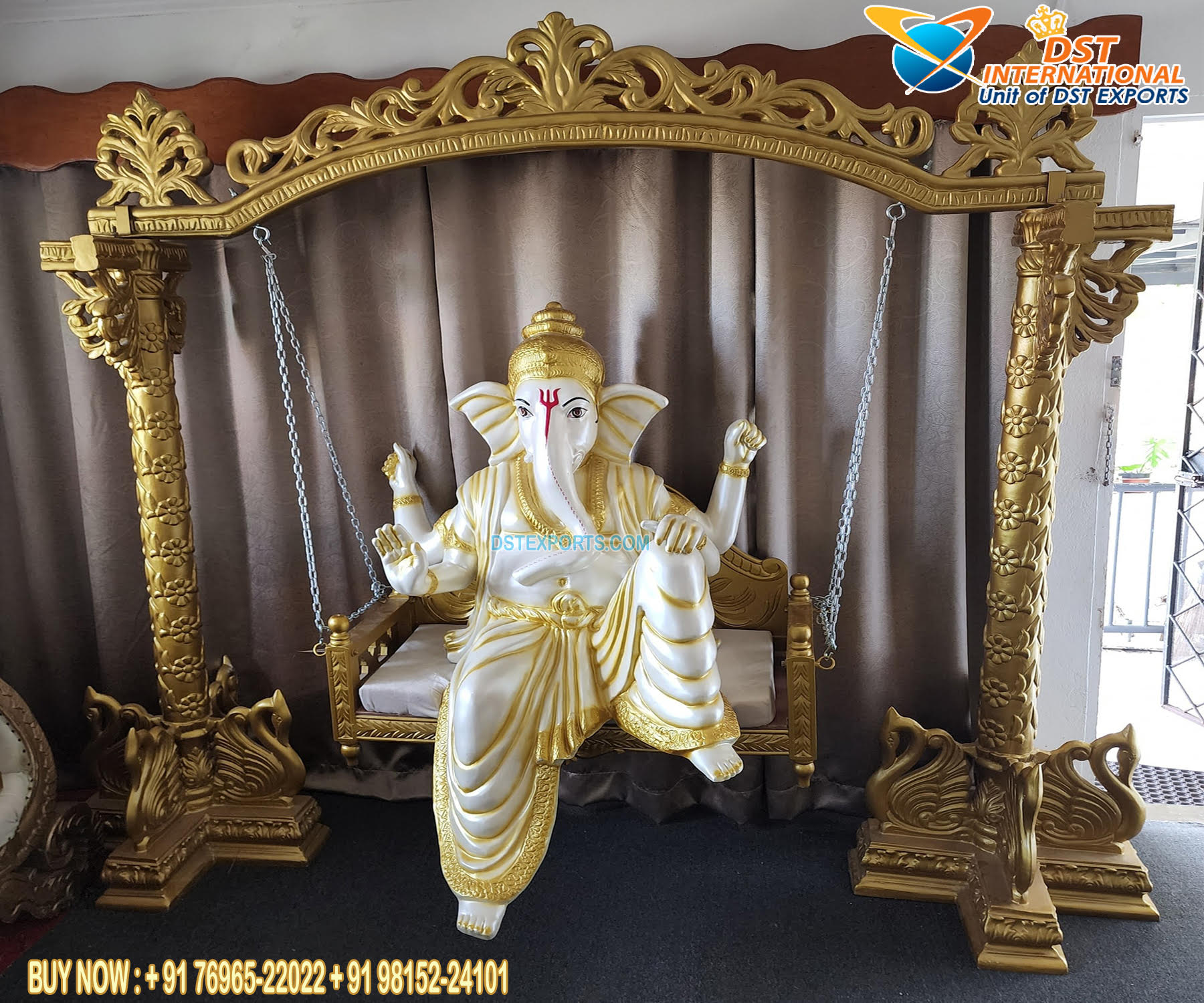 Gujarati Wedding Entrance FRP Ganesha On Swing