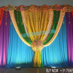 Sangeet Night Colorful Drapes & Backdrop For Stage