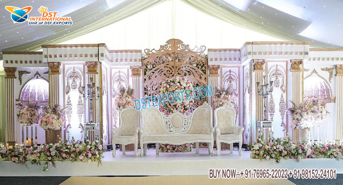 Royal Roman Theme Wedding Stage Decor