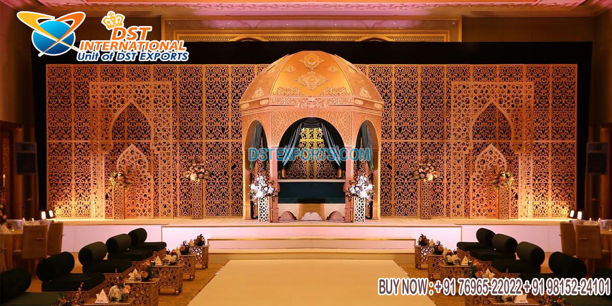 Moroccan Theme Laser Cut Backdrop Frame For Wedding