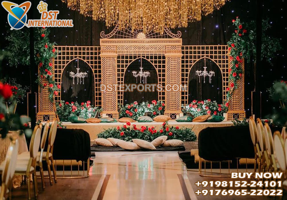 Arabian Theme Wedding Metal Arches Stage Decor