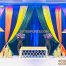 Colorful Punjabi Sangeet Night Stage Backdrop Drapes
