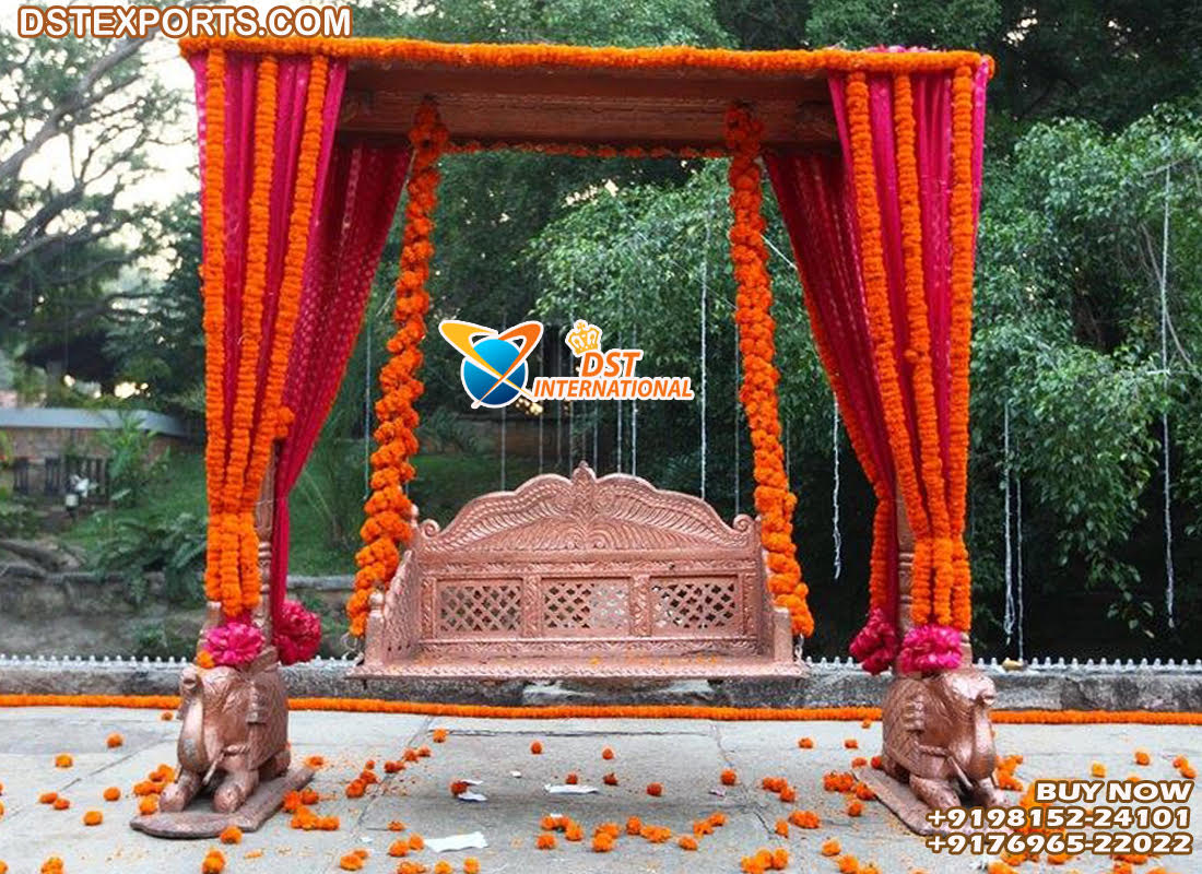 Outdoor Indian Baby Shower Ceremony Swing