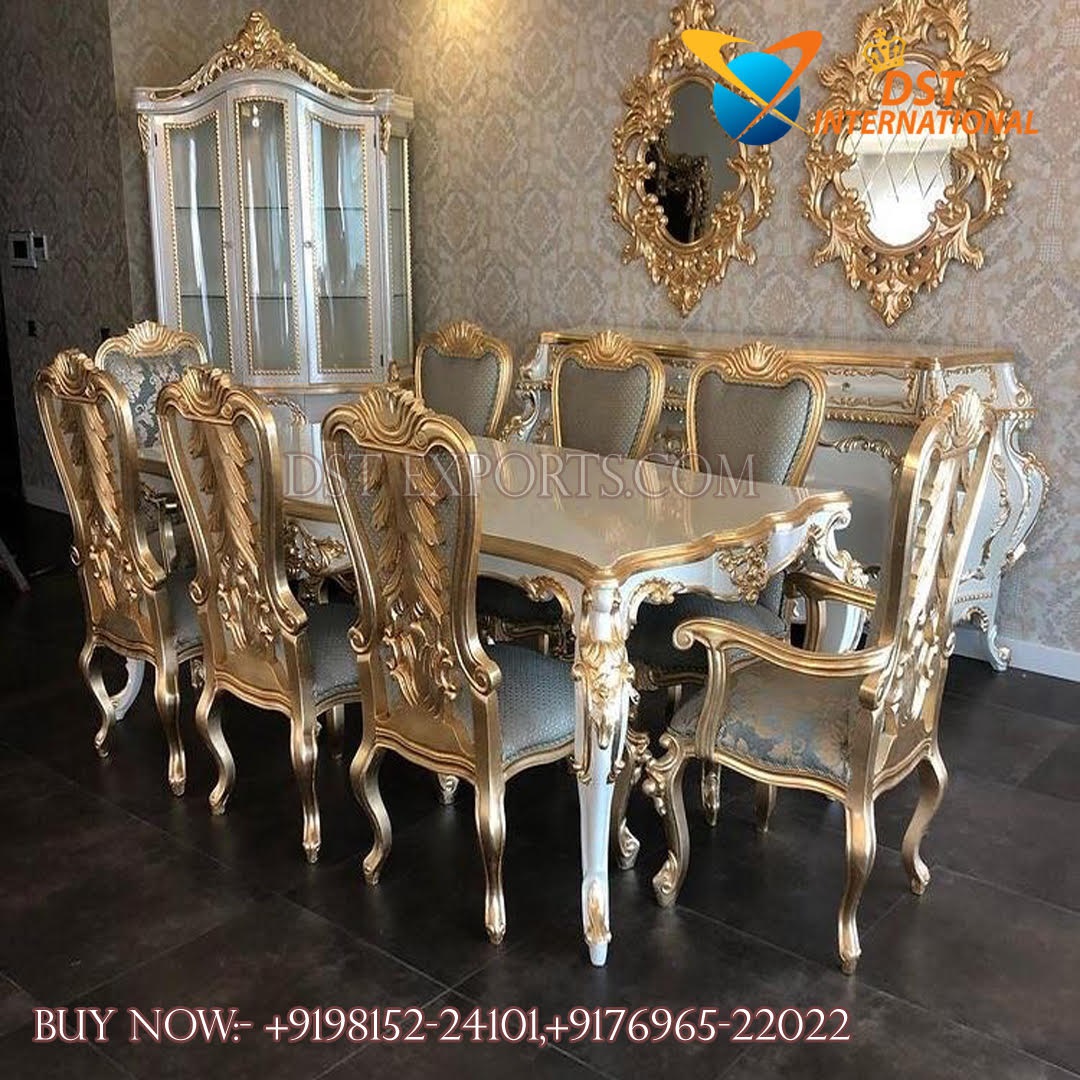 European Luxury  Dining Area Table and Chairs Set