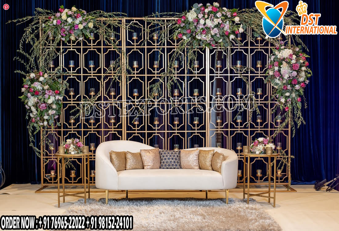 Stylish Candle Wall Decoration For Reception Stages