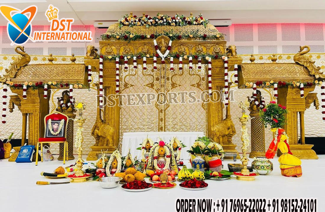 Traditional Manavarai Stage For South Indian Wedding