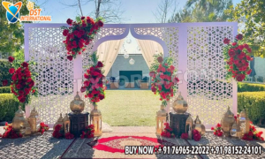 we are manufacturer and exporters of all types pof wedding product like - wedding mandap , crystal mandaps ,metal mandaps, stages , wedding frames/panels, wedding sofa set, bride groom chairs, mandap chairs ,punjabi culture statues , wedding swings , horse drawn carriages ,backdrop curtain etc.