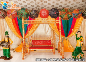 we are manufacturer and exporters of all types pof wedding product like - wedding mandap , crystal mandaps ,metal mandaps, stages , wedding frames/panels, wedding sofa set, bride groom chairs, mandap chairs ,punjabi culture statues , wedding swings , horse drawn carriages ,backdrop curtain etc.