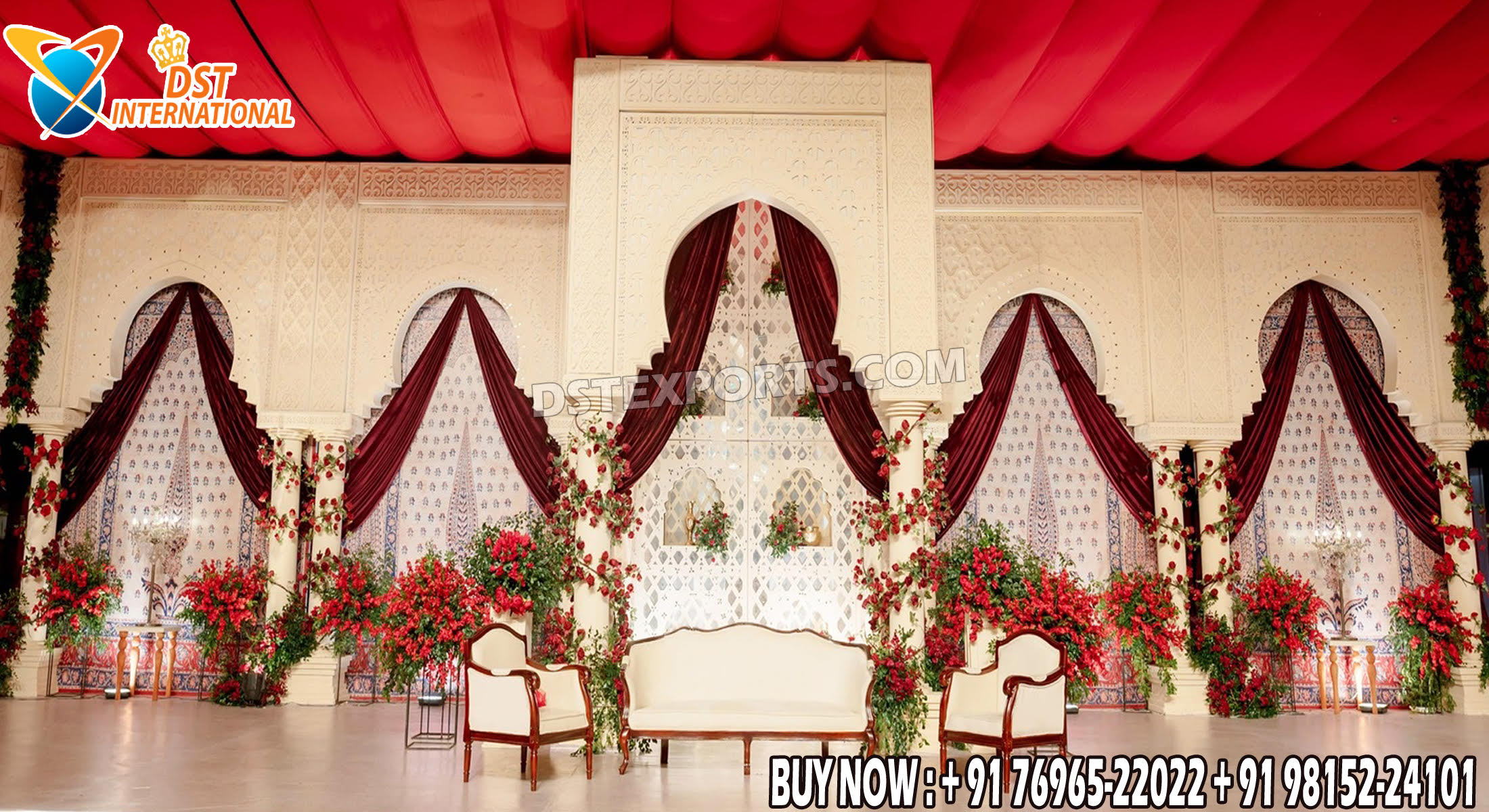 we are manufacturer and exporters of all types pof wedding product like - wedding mandap , crystal mandaps ,metal mandaps, stages , wedding frames/panels, wedding sofa set, bride groom chairs, mandap chairs ,punjabi culture statues , wedding swings , horse drawn carriages ,backdrop curtain etc.