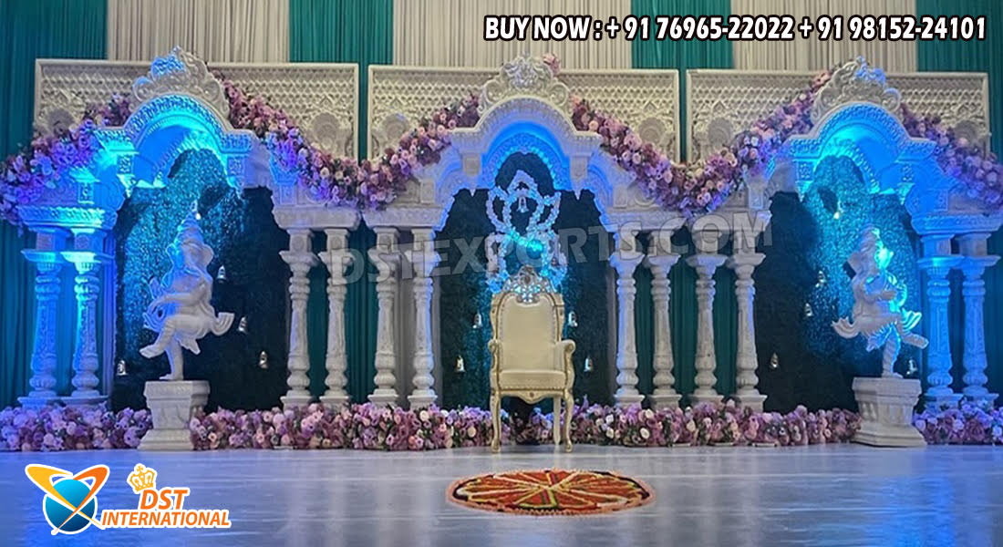 we are manufacturer and exporters of all types pof wedding product like - wedding mandap , crystal mandaps ,metal mandaps, stages , wedding frames/panels, wedding sofa set, bride groom chairs, mandap chairs ,punjabi culture statues , wedding swings , horse drawn carriages ,backdrop curtain etc.
