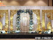 Arabian Night Inspired Golden Wedding Stage
