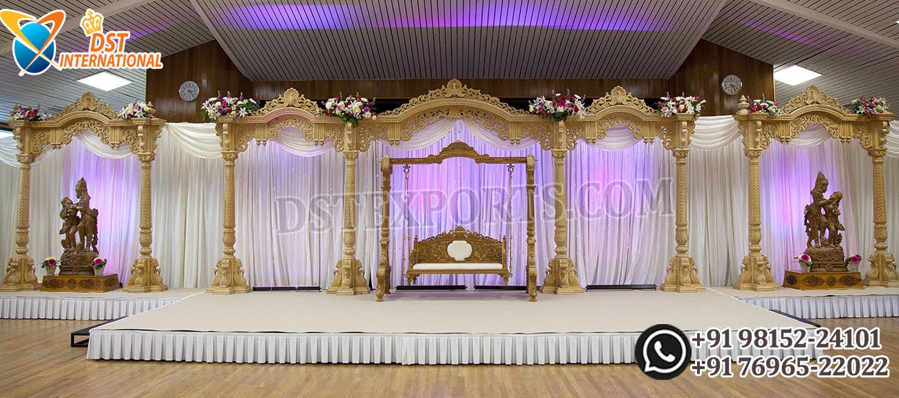 Wedding Stage backdrop decoration Asian Wedding Stages Indian Wedding stages decoration backdrop frame stand luxury wedding decoration metal frame backdrop wedding backdrop frame photo booth backdrop frame wedding stage backdrop carved frame gold frame backdrop customized Indian Wedding Stage Frame USA Wedding Backdrop Frame Grand Wedding Panel Reception Stage Decor Muslim walima