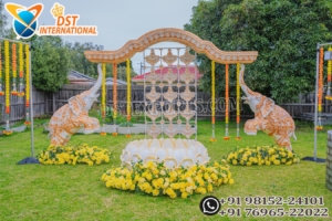 Haldi Ceremony Stage, Mehndi/Sangeet Backdrop, Baby Shower Décor,Wedding Entrance Welcome Setup, Outdoor Garden Events, Photography Area