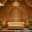wedding reception stage backdrop, peacock theme wedding decor, golden wedding backdrop, floral wedding arch stage, luxury reception setup, engagement stage decoration, modern Indian wedding stage, bridal shower backdrop, couple seating decor, artificial flower arch, metal wedding backdrop, wedding photo booth frame, premium wedding decoration