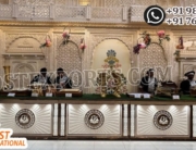 Buffet Counter, caandy cart, Catering Display counters For Wedding Decor, chat counters, chat stalls, clothes for food stall, colorful clothes for rehdi decor, colorful drapes for