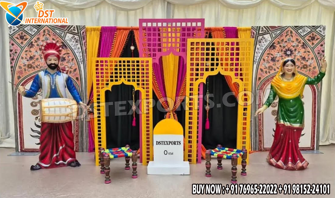Wedding Mandaps Wedding Stages Wedding Furniture Horse Drawn Carriages Fiber Decoration Items Mehndi Sangeet and Haldi decor props