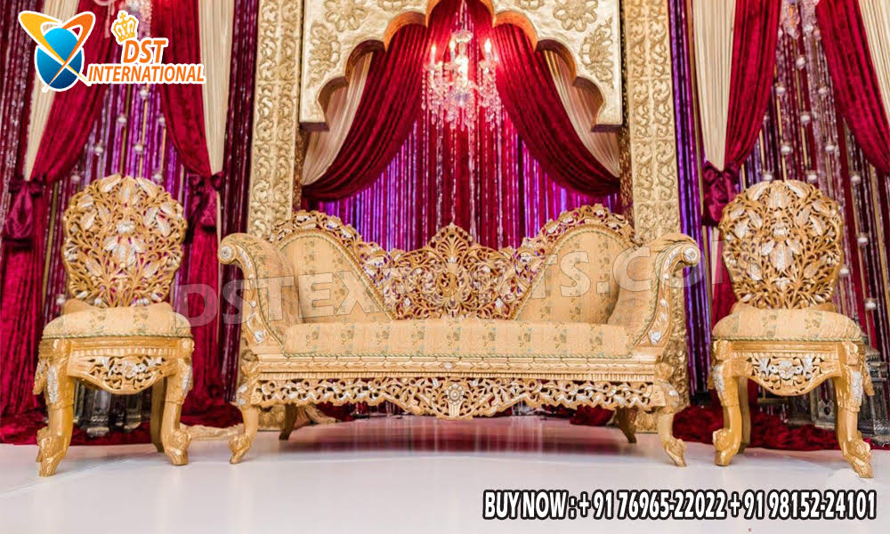 Wedding sofa, Wedding Chairs, Mandap chairs, Wooden Sofa sets, Bride groom chairs, Puberty ceremony sitting